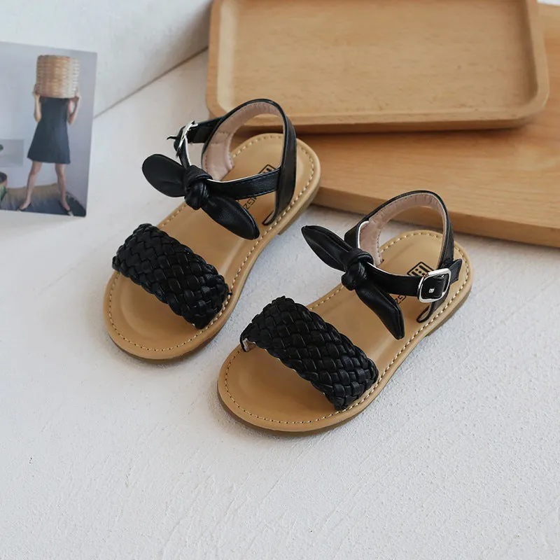 Wholesale Kids Woven Sandals Faux Leather Baby Supplies