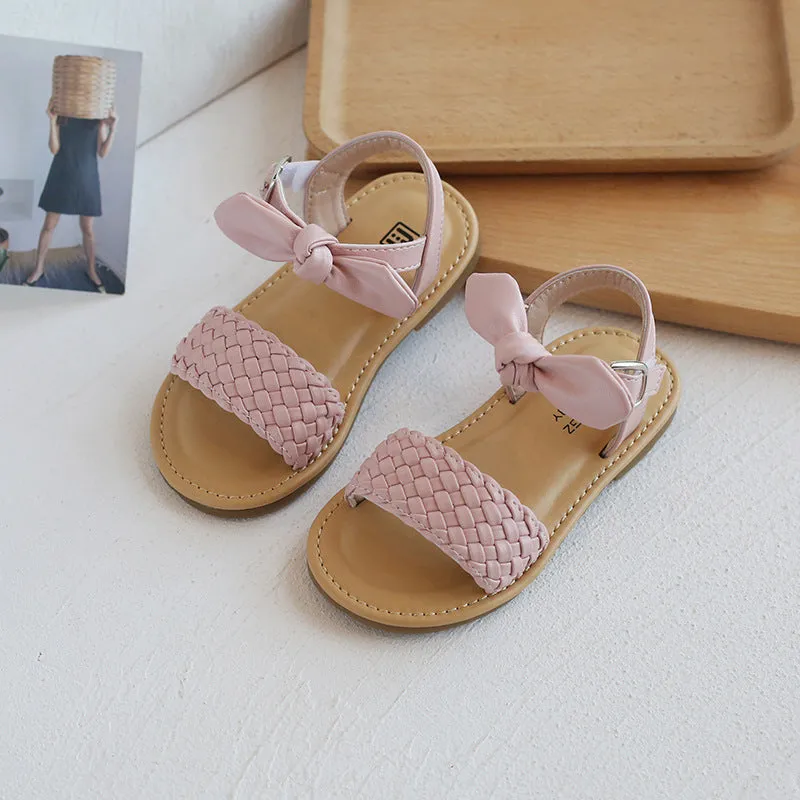 Wholesale Kids Woven Sandals Faux Leather Baby Supplies