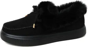 Winter Boots For Women Fashion Snow Boots Warm Casual Trendy Comfortable Slip On Fur Lined Fuzzy Loafers Shoes