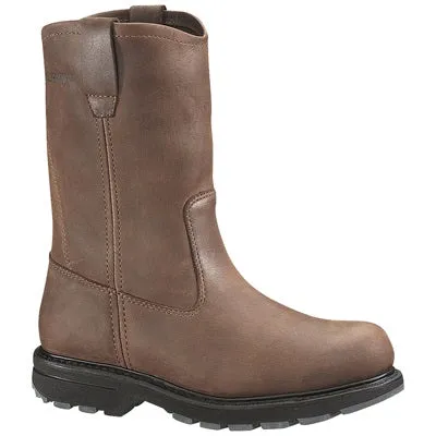 Wolverine W04707 Men's 10" Slip Resistant Steel Toe EH Wellington Work Boots - Brown