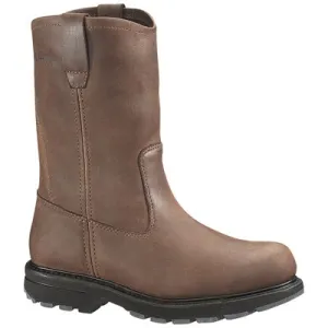 Wolverine W04707 Men's 10" Slip Resistant Steel Toe EH Wellington Work Boots - Brown