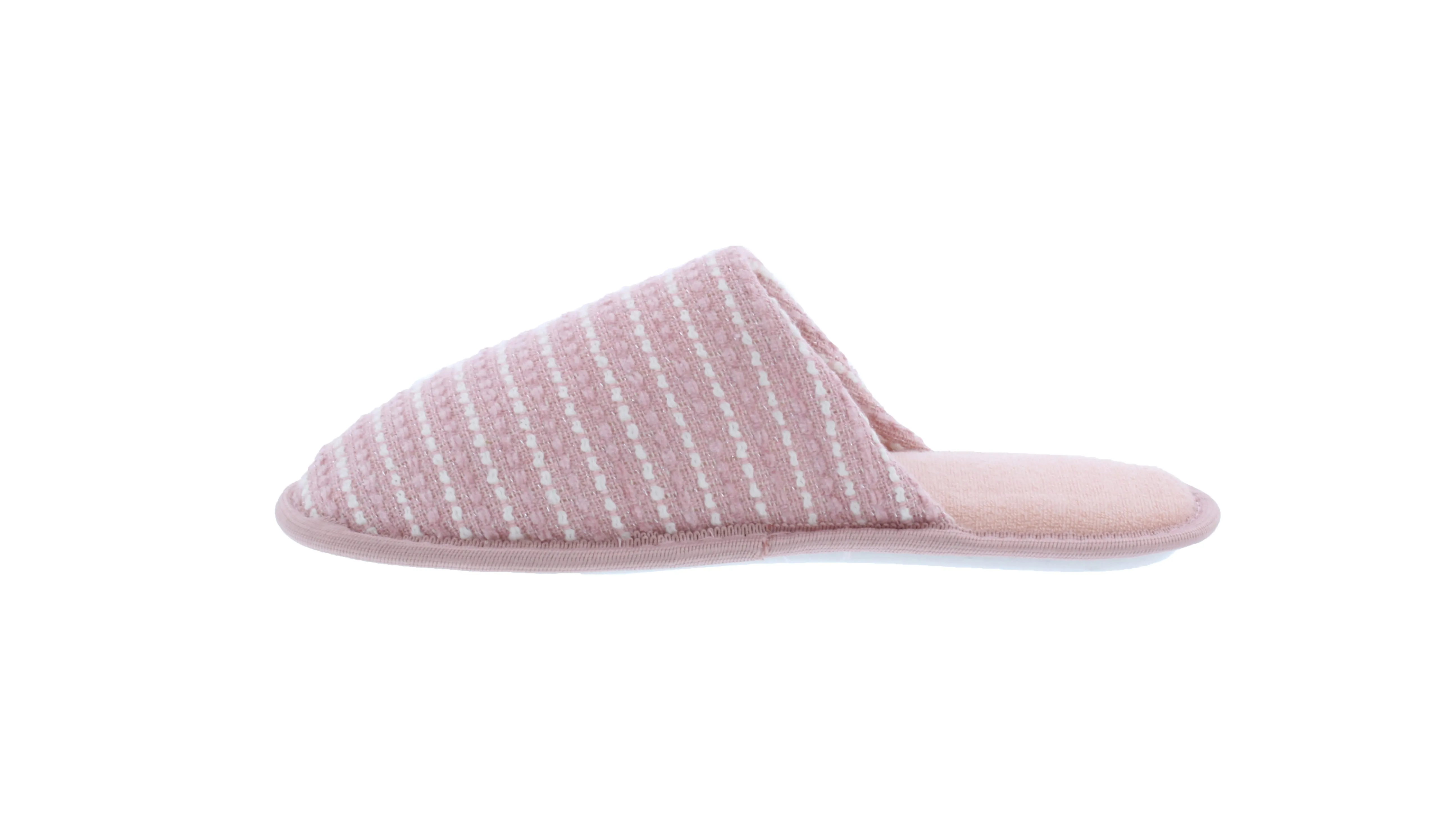 Women Closed Toe Stripe Print Slipper