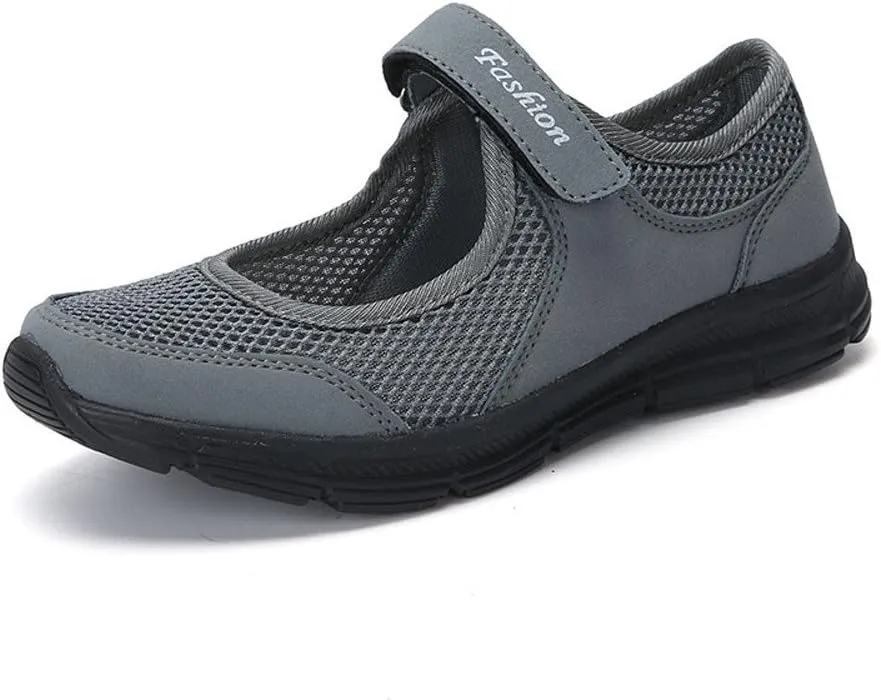 Women Mesh Sneakers Summer Slip On Sandals Orthopedic Sandals With Arch Support Comfortable Wide Width Walking Shoes