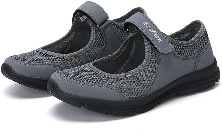 Women Mesh Sneakers Summer Slip On Sandals Orthopedic Sandals With Arch Support Comfortable Wide Width Walking Shoes