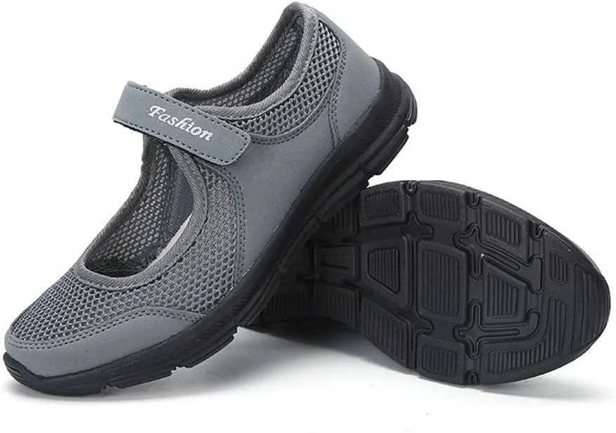 Women Mesh Sneakers Summer Slip On Sandals Orthopedic Sandals With Arch Support Comfortable Wide Width Walking Shoes