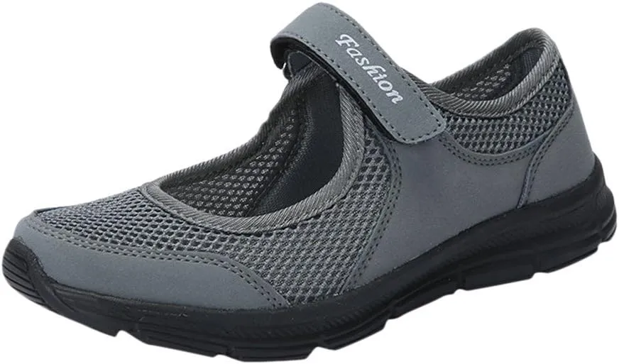 Women Mesh Sneakers Summer Slip On Sandals Orthopedic Sandals With Arch Support Comfortable Wide Width Walking Shoes