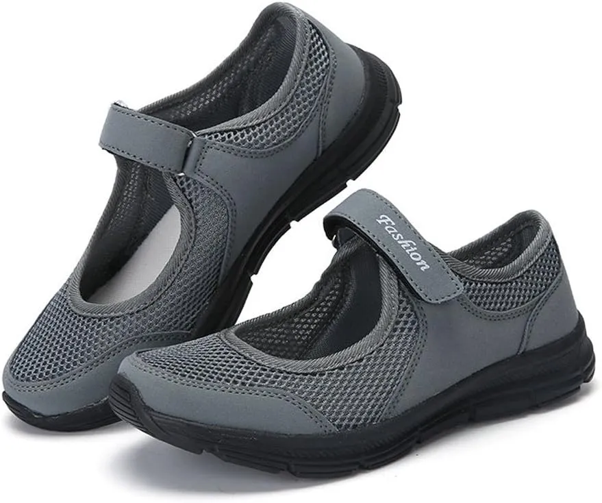 Women Mesh Sneakers Summer Slip On Sandals Orthopedic Sandals With Arch Support Comfortable Wide Width Walking Shoes