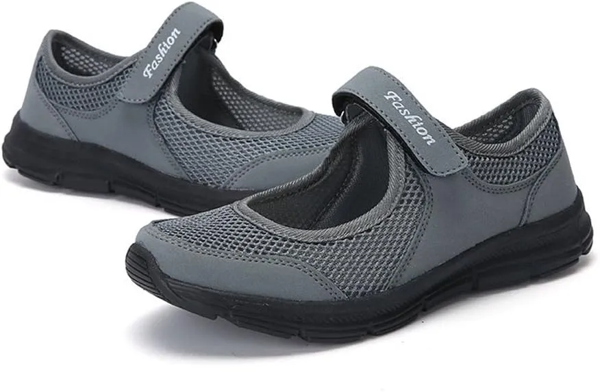 Women Mesh Sneakers Summer Slip On Sandals Orthopedic Sandals With Arch Support Comfortable Wide Width Walking Shoes