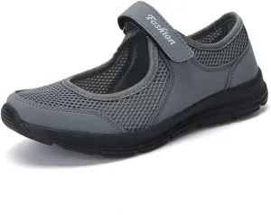 Women Mesh Sneakers Summer Slip On Sandals Orthopedic Sandals With Arch Support Comfortable Wide Width Walking Shoes