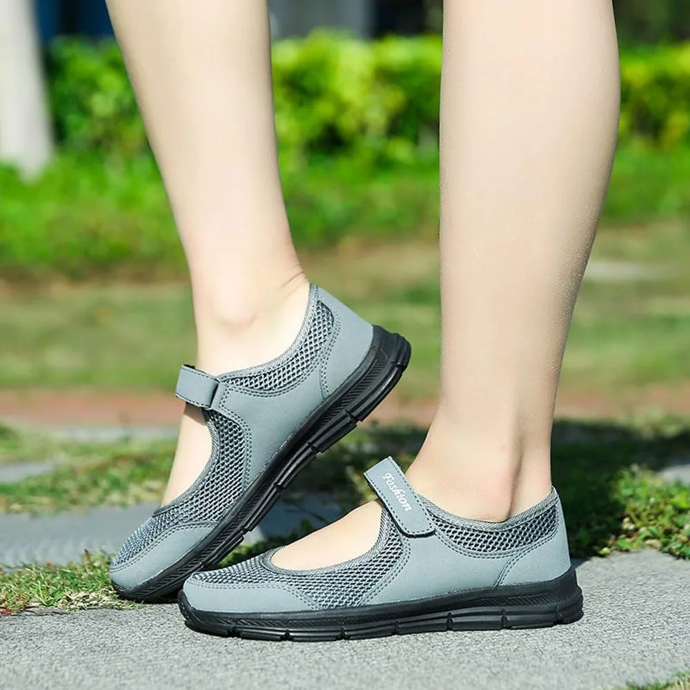 Women Mesh Sneakers Summer Slip On Sandals Orthopedic Sandals With Arch Support Comfortable Wide Width Walking Shoes