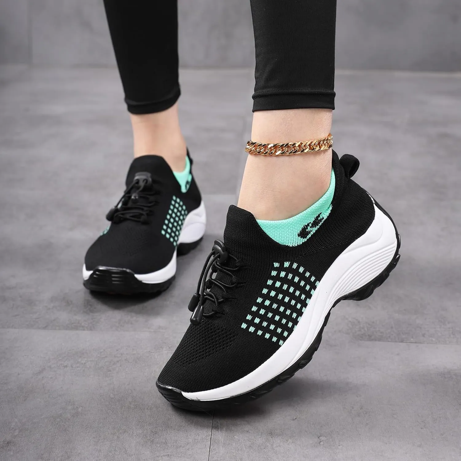 Women Walking Shoes Breathable Orthopedic Sneakers Comfortable Air Cushion Ortho Plantar Fasciitis Slip on Comfort Wear Ladies Walking Shoes Casual Athletic Workout Sneaker