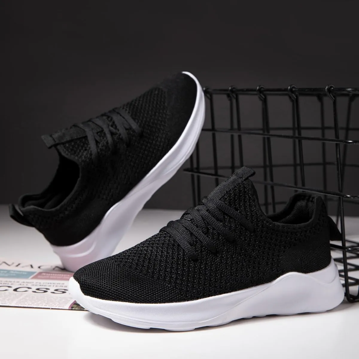 Women Walking Shoes Ladies Running Sneakers Breathable Mesh Sports Shoes Casual Lightweight Gym Lace up Sneakers