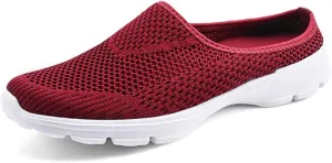 Women's Backless Walking Sneakers Orthopedic Open Back Slip On Mules Lightweight Slippers Closed Toe Slipper Comfort Breathable Mules Indoor Outdoor Anti-Skid Sole Shoes (Unisex)