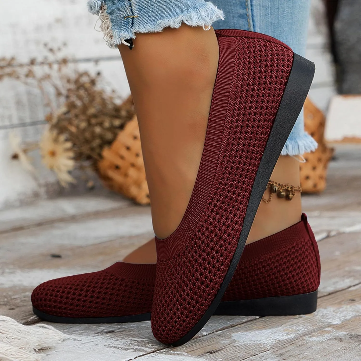 Womens Ballet Flat Shoes Women Flat Shoes Slip On Comfortable Walking Ballerina Dress Comfortable Women