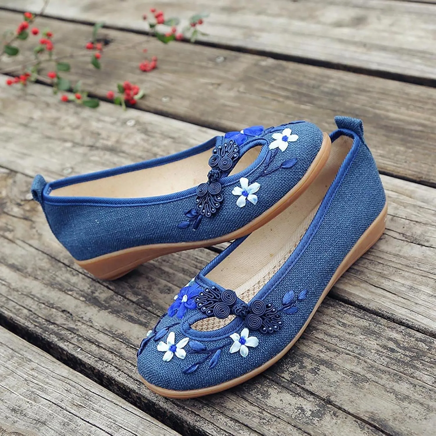 Women's Ballet Flat Women Comfortable Slip on Pointed Toe Casual Comfort Slip on Shoes for Woman Classic