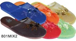 women's beaded mesh slipper size 6-11 (mix 2b) Case of 96