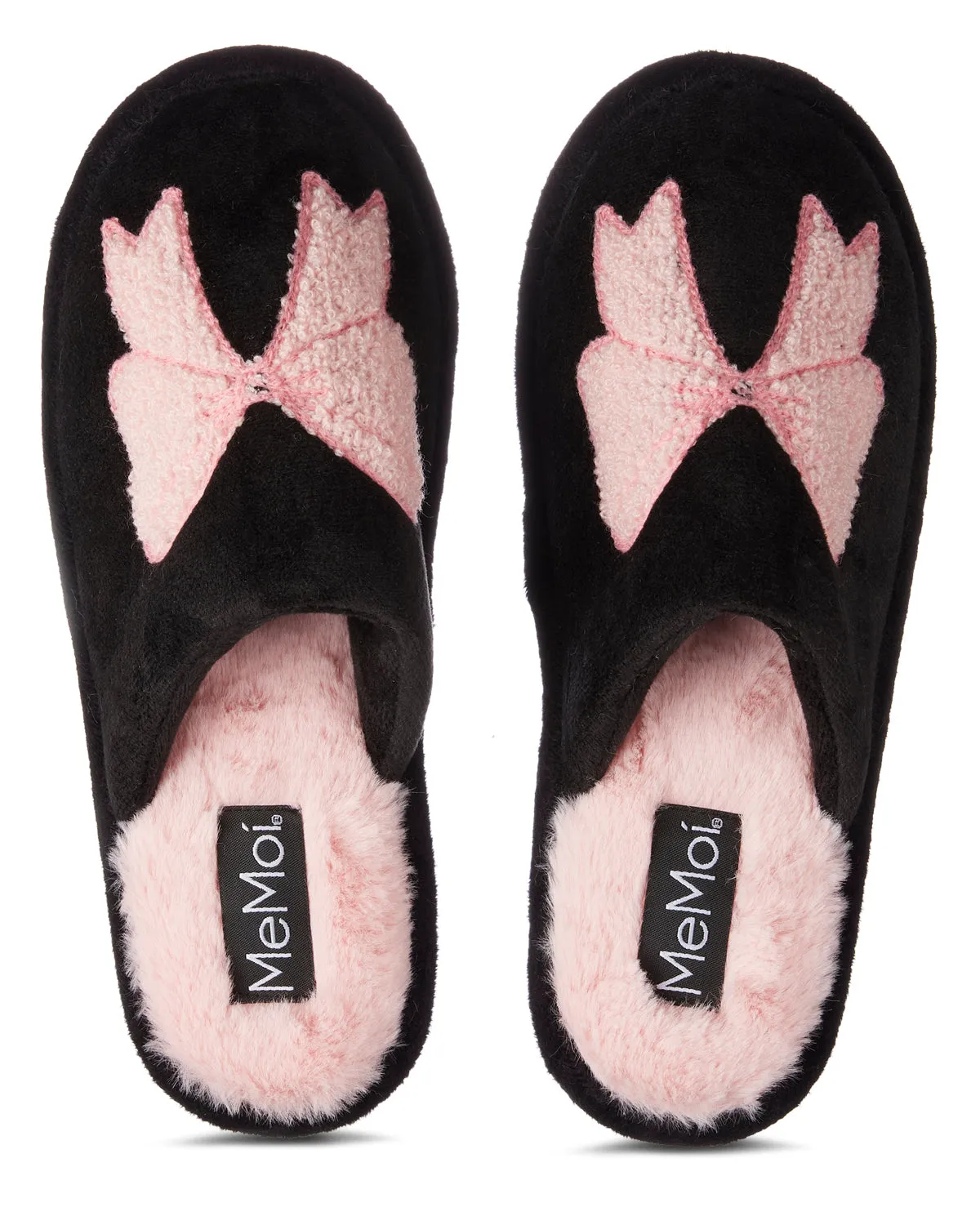 Women's Bow Plush Memory Foam Slippers