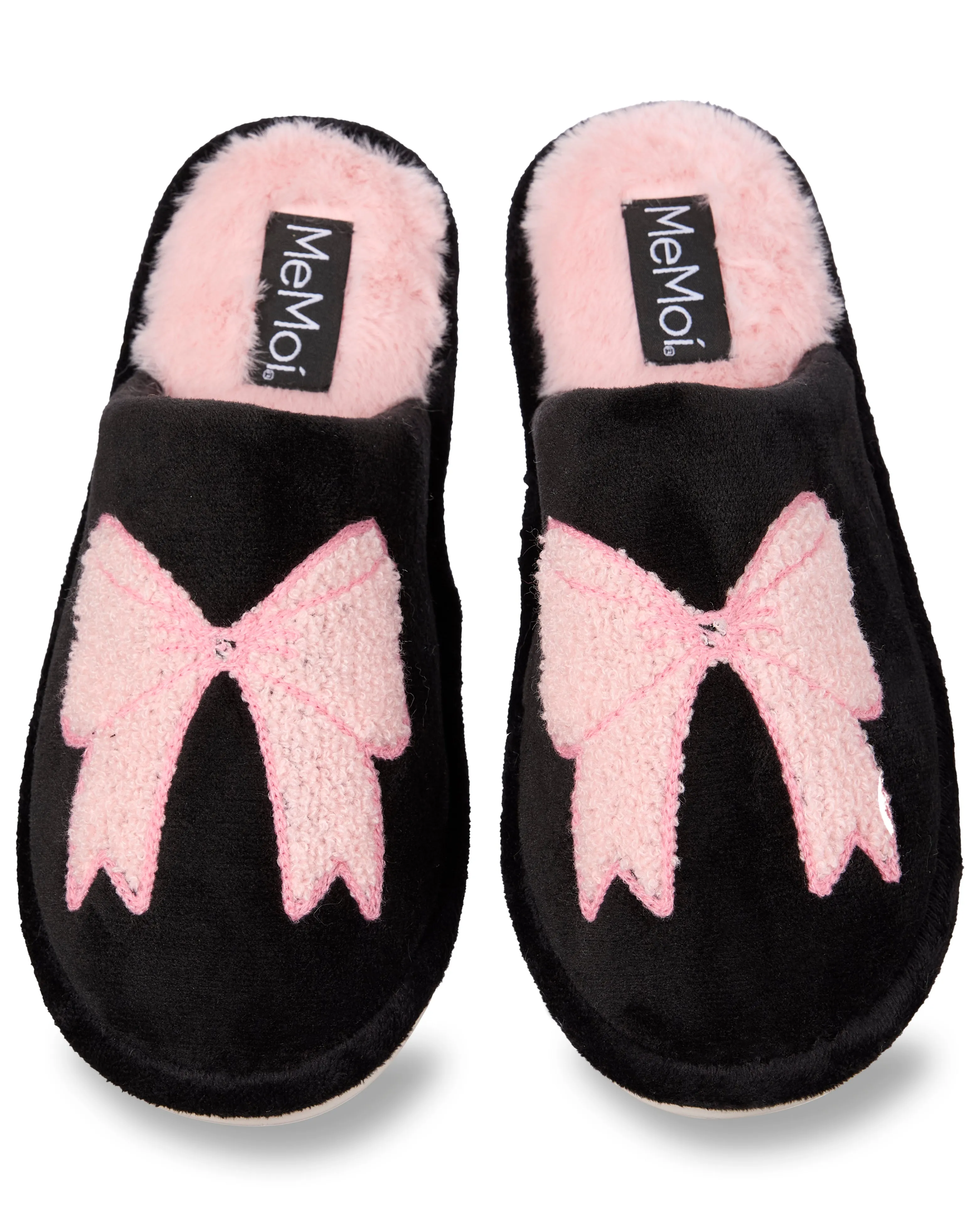 Women's Bow Plush Memory Foam Slippers