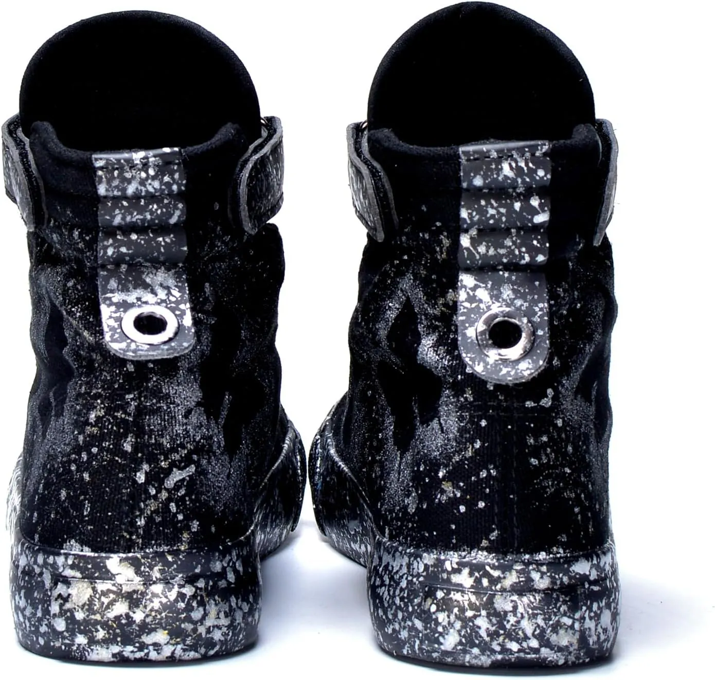 Women's Butterfly Pattern Sneakers Hand-Painted Fashion High Top Casual Lace Up Outdoor Shoes with Hook-and-Loop All-Season Comfort Easy Wear Shoes