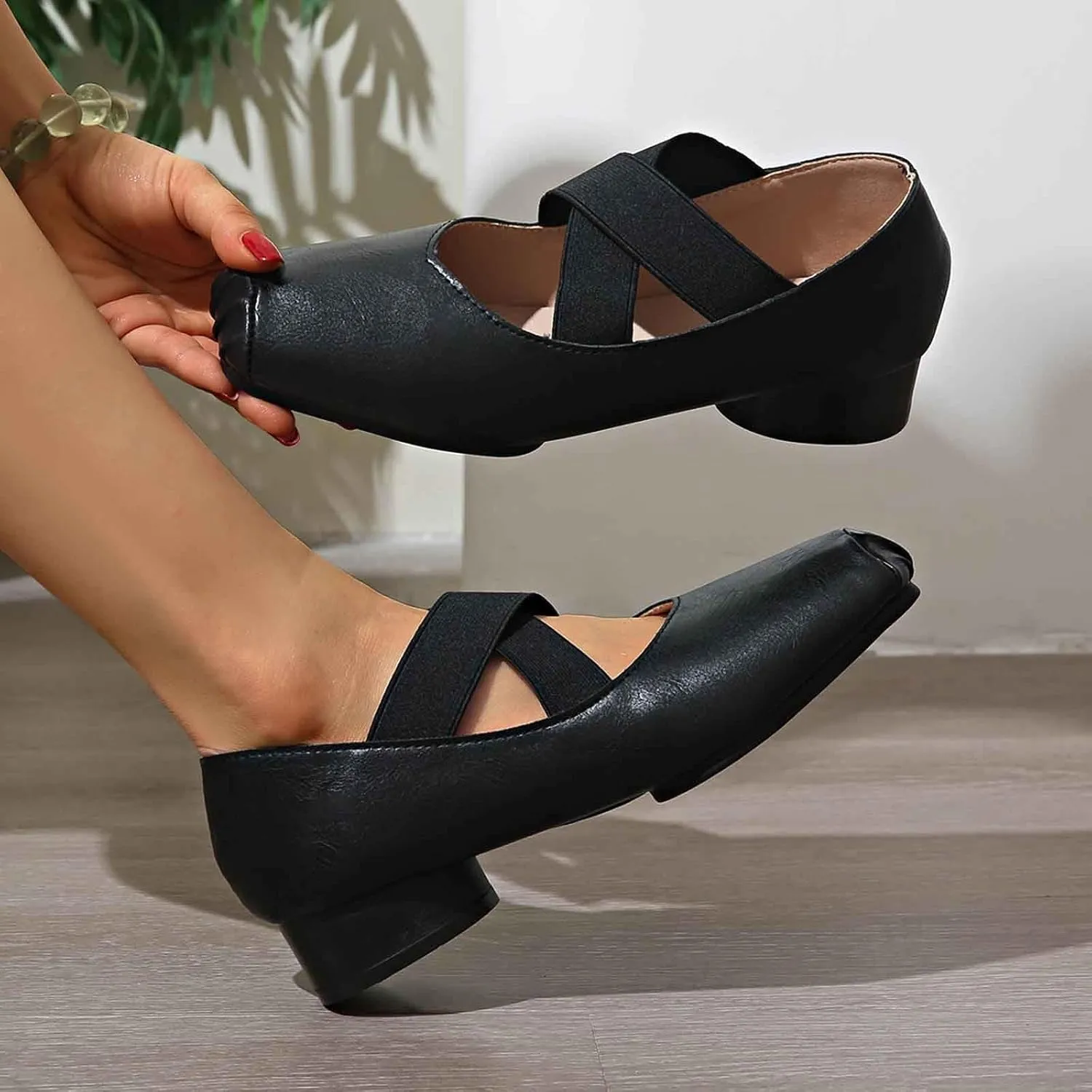 Women's Casual Slip On Shoes Closed Toe Comfortable Wedge Heel for Everyday Wear Versatile Outfits Stylish Walking Footwear