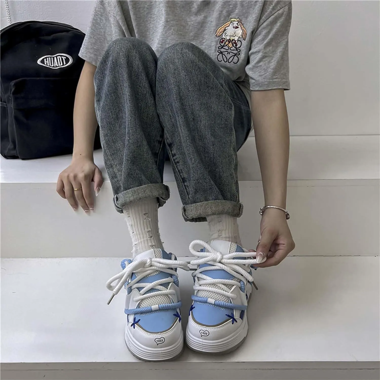 Women's Casual Summer Fashion Sports Shoes Student Running Shoes Youth Outdoor Walking Shoes
