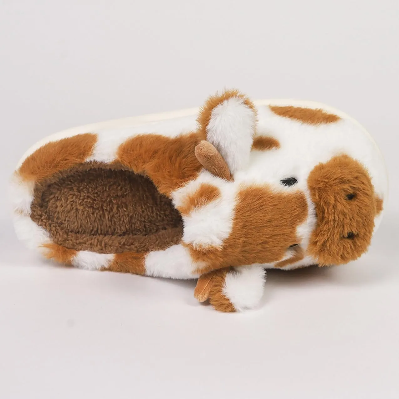 Women's Cow Print Plush Slippers Cute Y2k Cozy Indoor Home Warm Fluffy Slippers for Winter Comfort