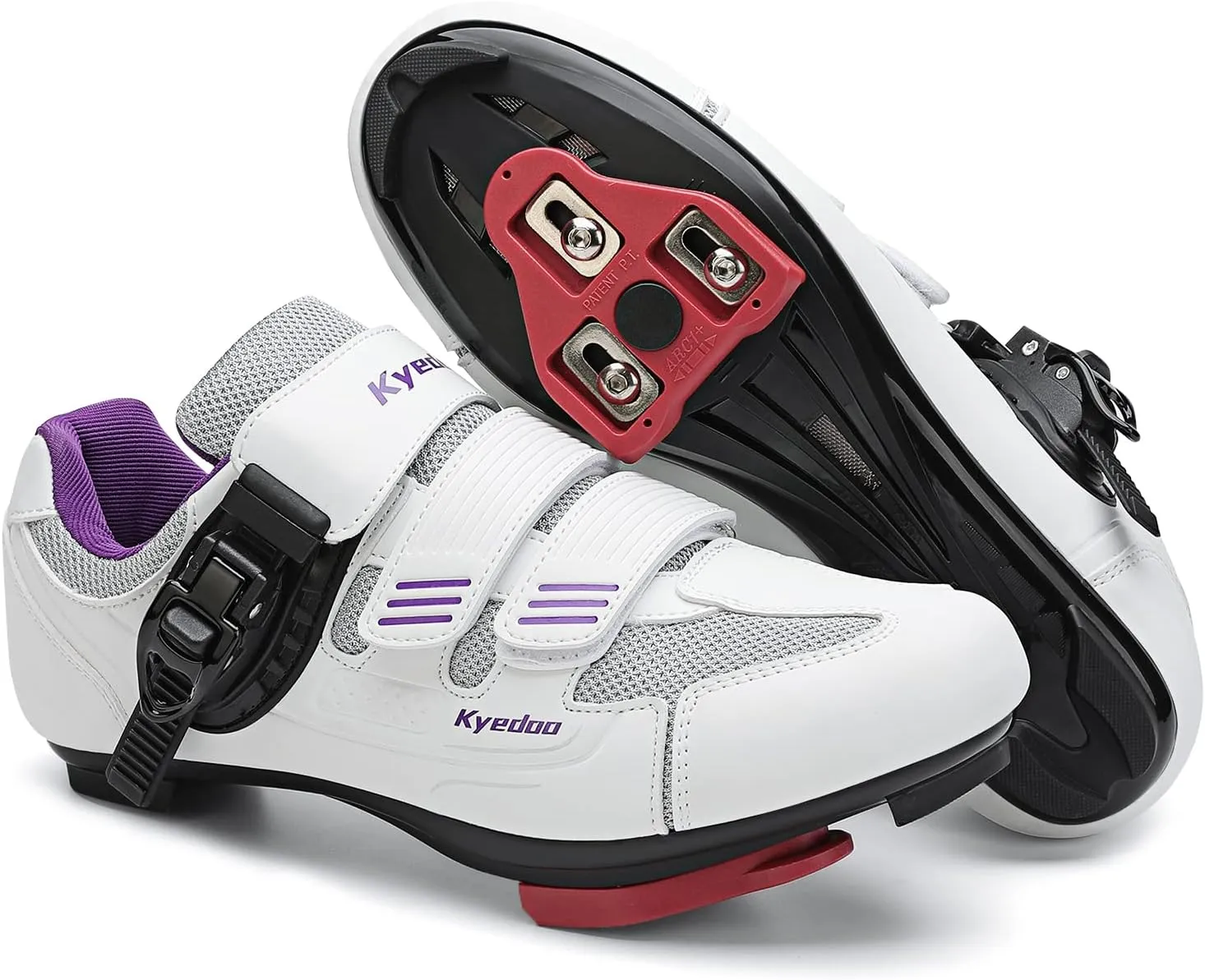 Womens Cycling Shoes Compatible with Peloton Bike Clip in Ladies Indoor Cycling Road Bike Riding Biking Shoes, Pre-Installed Delta Cleats