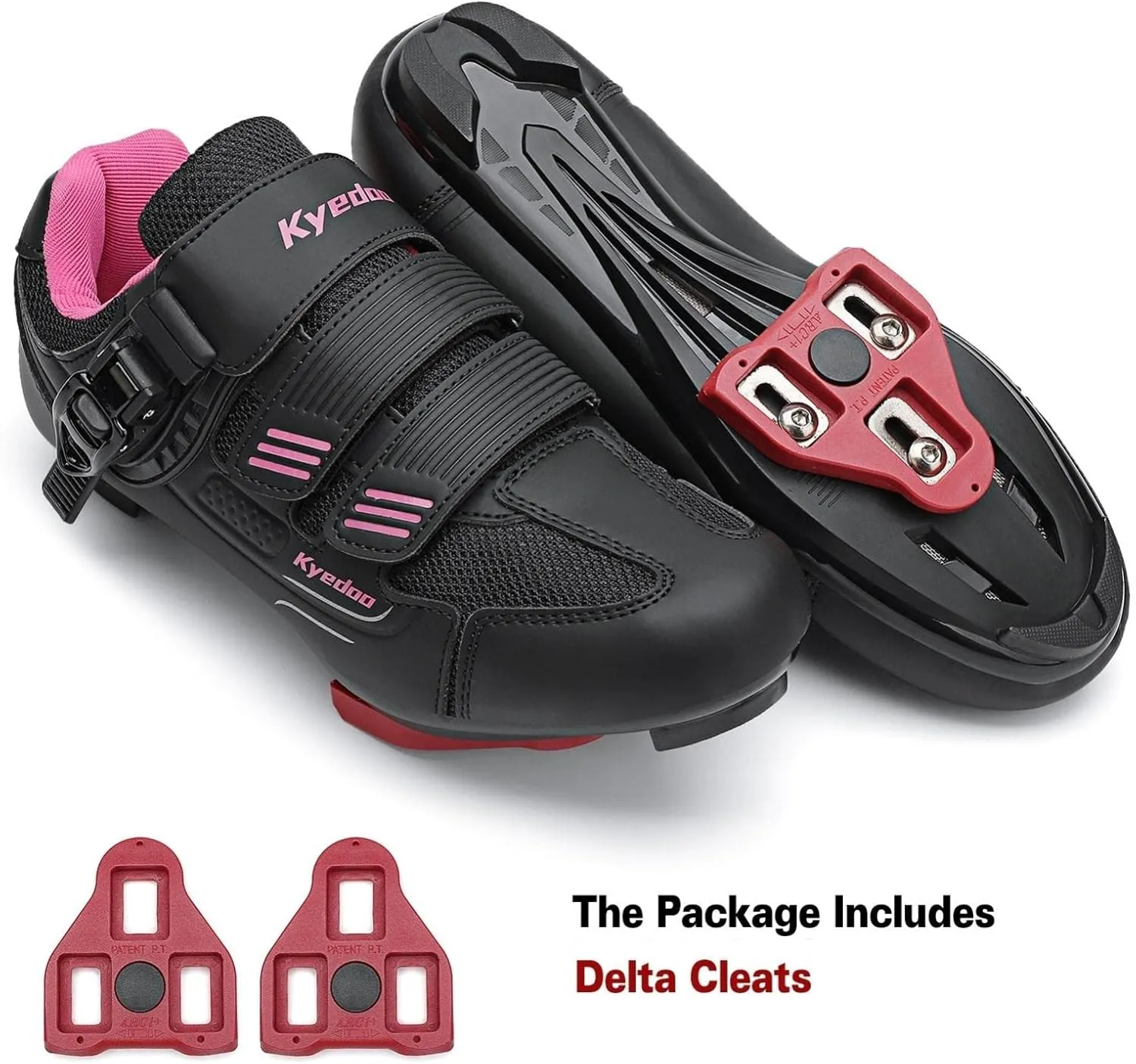 Womens Cycling Shoes Compatible with Peloton Bike Clip in Ladies Indoor Cycling Road Bike Riding Biking Shoes, Pre-Installed Delta Cleats