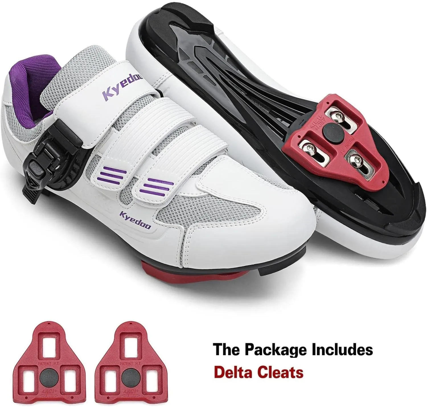 Womens Cycling Shoes Compatible with Peloton Bike Clip in Ladies Indoor Cycling Road Bike Riding Biking Shoes, Pre-Installed Delta Cleats