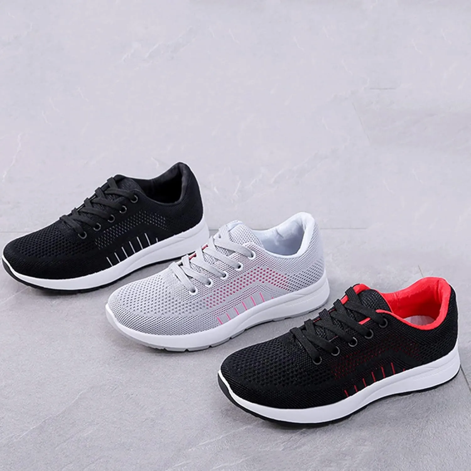 Women's Dress Flat Ballet Low Wedge Ladies Shoes Low Top Breathable Mesh Casual Women's Ballet Flat Comfortable