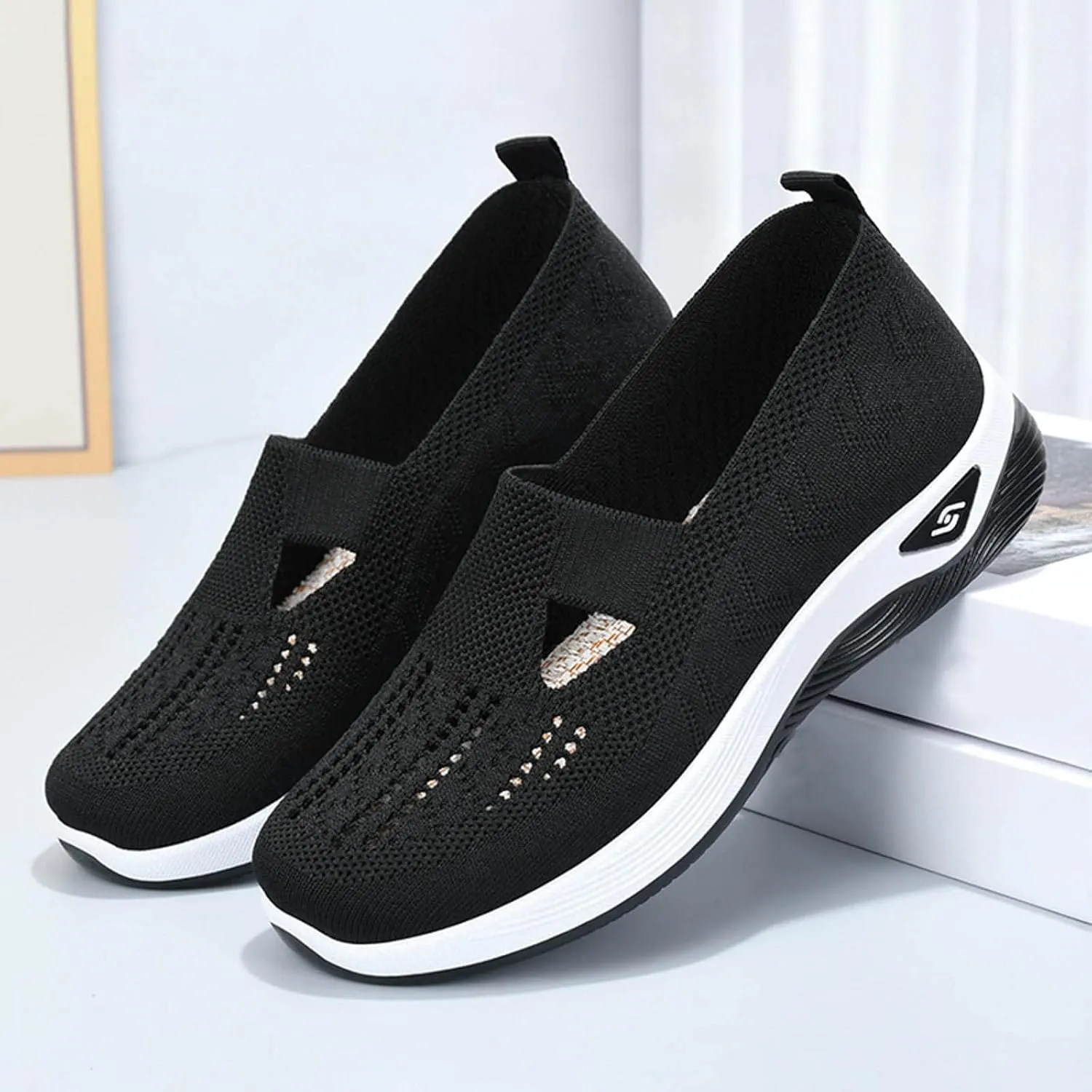 Womens Easy Wear Slip On Sneakers Athletic Walking Shoes Summer Casual Mesh-Comfortable Tennis Workout Sneakers 2025