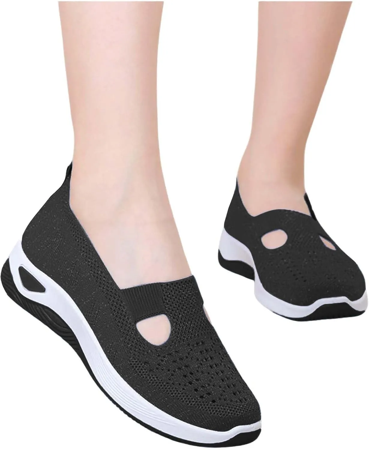 Womens Easy Wear Slip On Sneakers Athletic Walking Shoes Summer Casual Mesh-Comfortable Tennis Workout Sneakers 2025