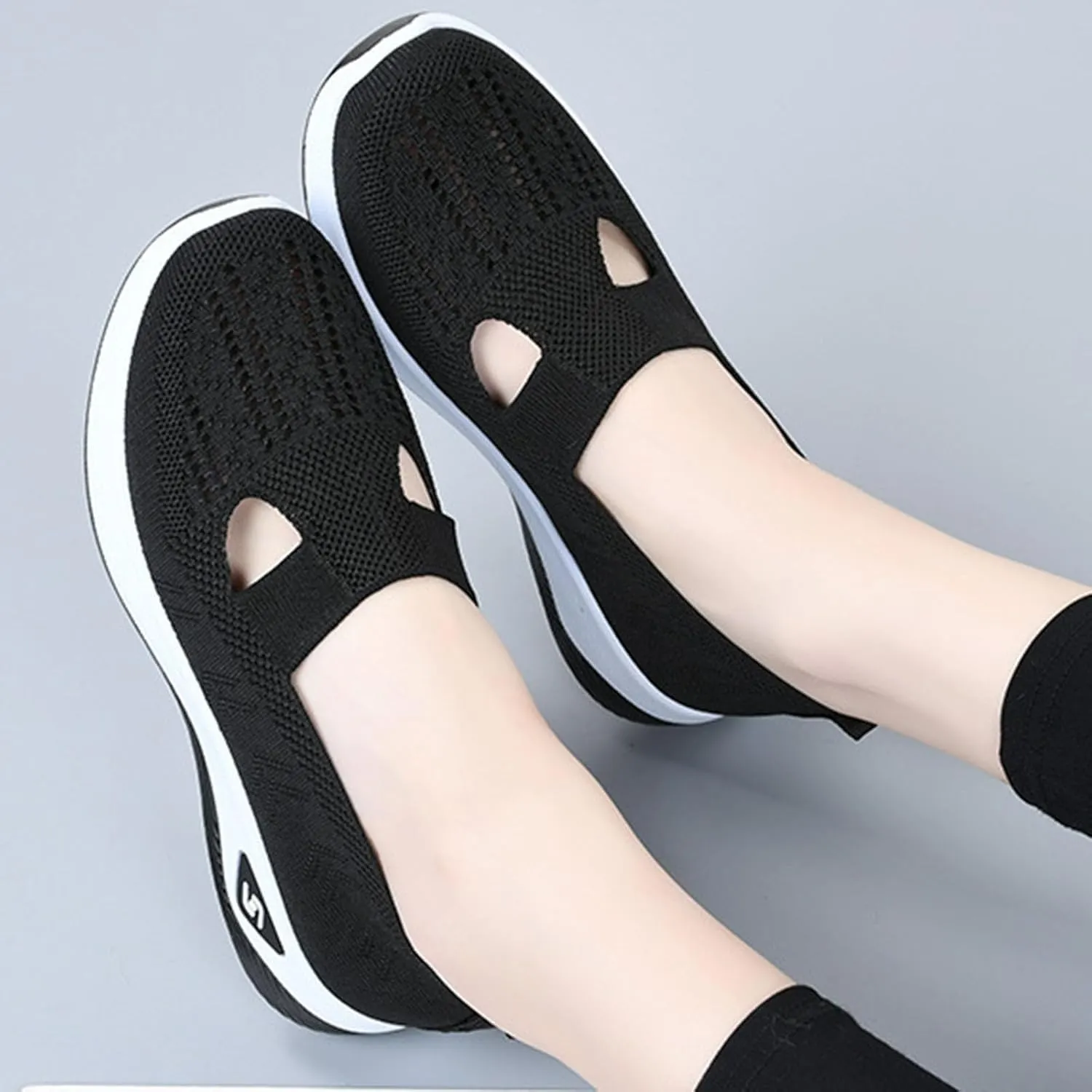 Womens Easy Wear Slip On Sneakers Athletic Walking Shoes Summer Casual Mesh-Comfortable Tennis Workout Sneakers 2025