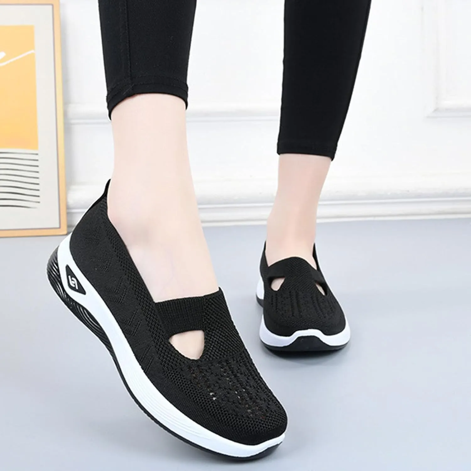 Womens Easy Wear Slip On Sneakers Athletic Walking Shoes Summer Casual Mesh-Comfortable Tennis Workout Sneakers 2025