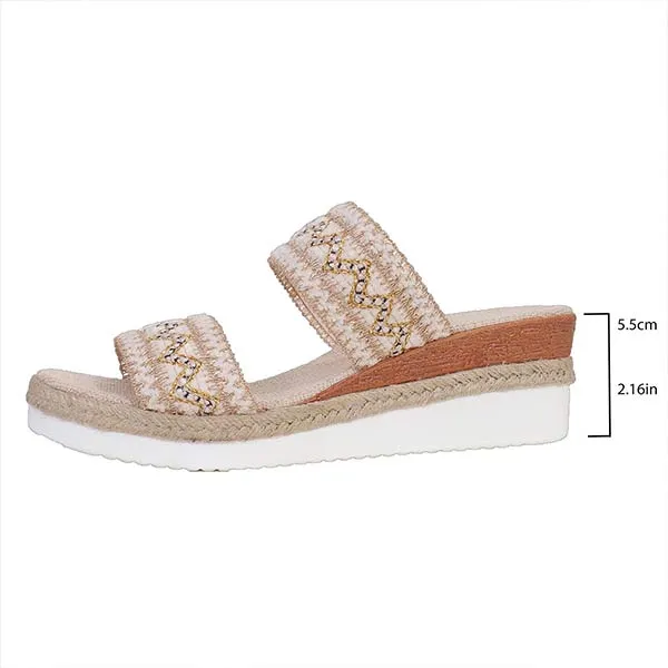 Women's Espadrille Platform Slide Sandals 89562540C