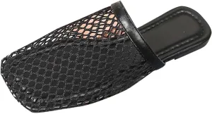 Women's Fashion Mesh Slip-on Mules Shoes Fashion Square Toe Casual Flats Sandals Stylish Breathable Summer Slippers