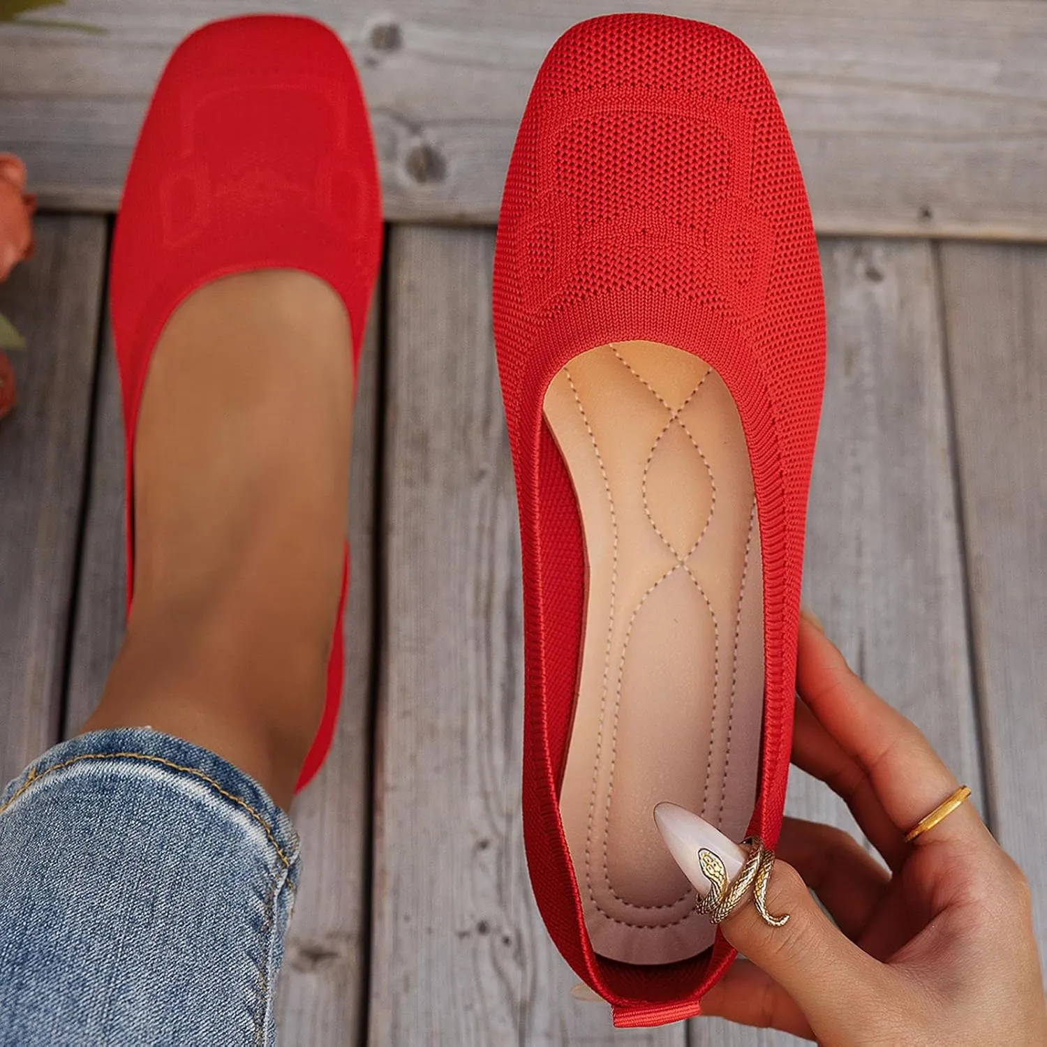 Women's Flats Shoes Ballet Women Flat Shoes Slip On Comfortable Walking Ballerina Cute Slip On for Woman