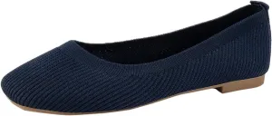 Women's Flats Shoes Pointed Toe Knit Ballet Ballerina Walking Flats Shoes for Woman Dress Flat Ballet Slip On
