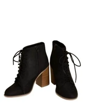 Womens Kidman Black Lace Up Boots