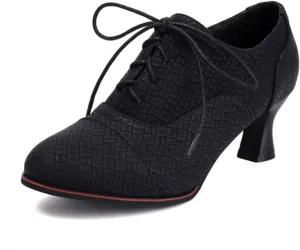 Women's Kitten Heel Lace Up Pointed Toe Oxfords Shoes Elegant Vintage Non-Slip Business Office Evening Formal Work High Heels Dress Pumps