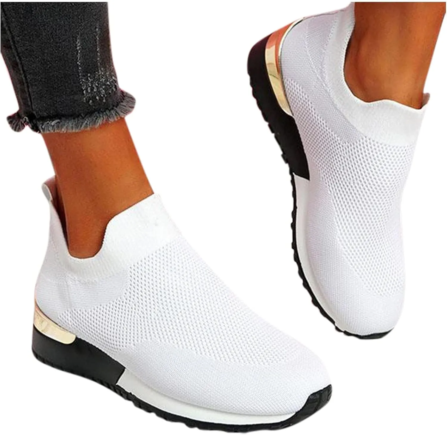 Women's Loafer Flat Platform Sneakers for Women Black Shoes for Women Dressy Loafers for Women Casual Platform Loafers for Women Wide Men's Sneakers