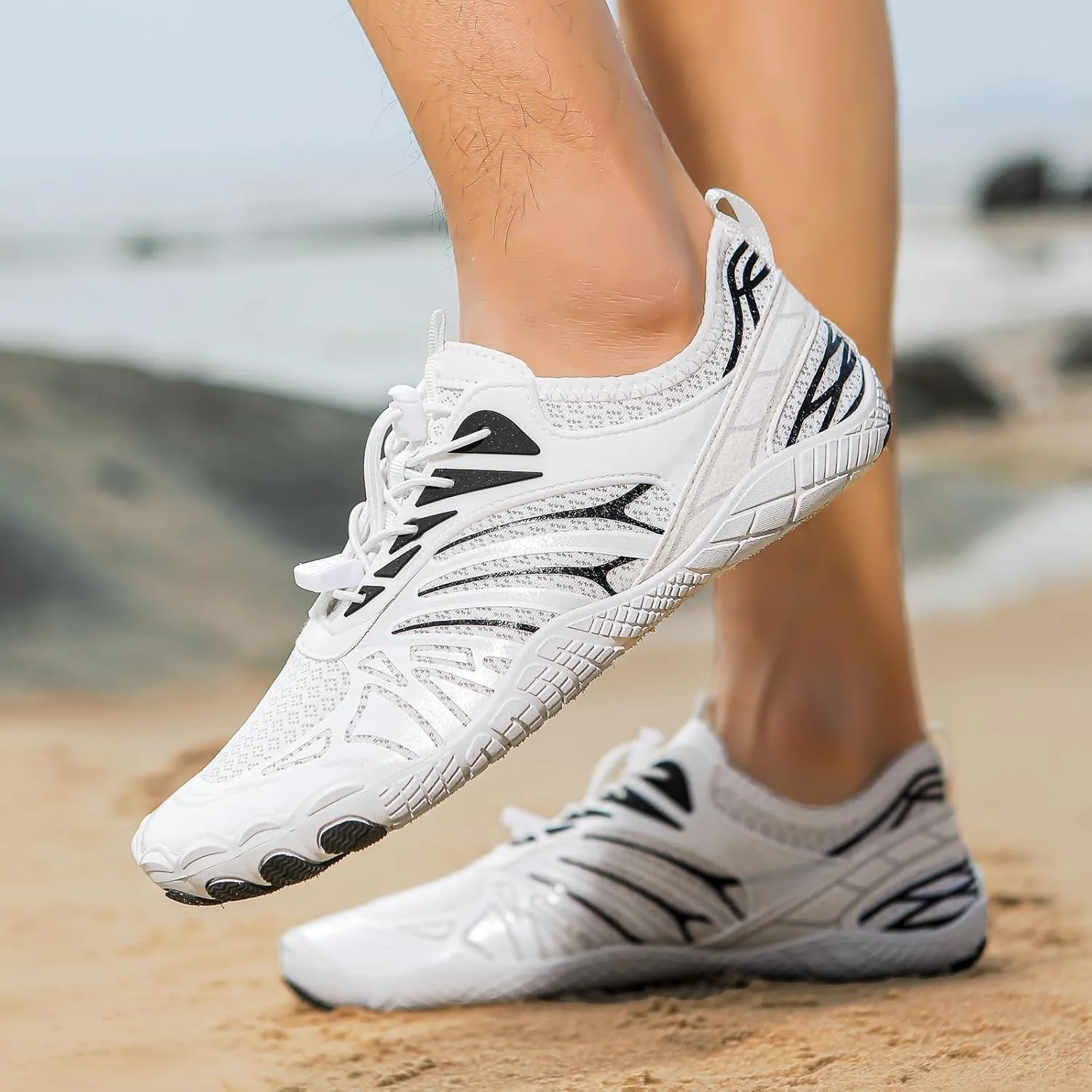 Womens Mens Hike Barefoot Shoes,Summer Gym Running Sports Shoes,Lightweight Wide Toe Box & Non-Slip Hiking Footwear,Outdoor Breathable Quick Dry Diving Surf Barefoot Footwear