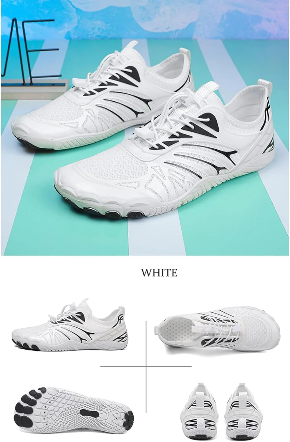 Womens Mens Hike Barefoot Shoes,Summer Gym Running Sports Shoes,Lightweight Wide Toe Box & Non-Slip Hiking Footwear,Outdoor Breathable Quick Dry Diving Surf Barefoot Footwear