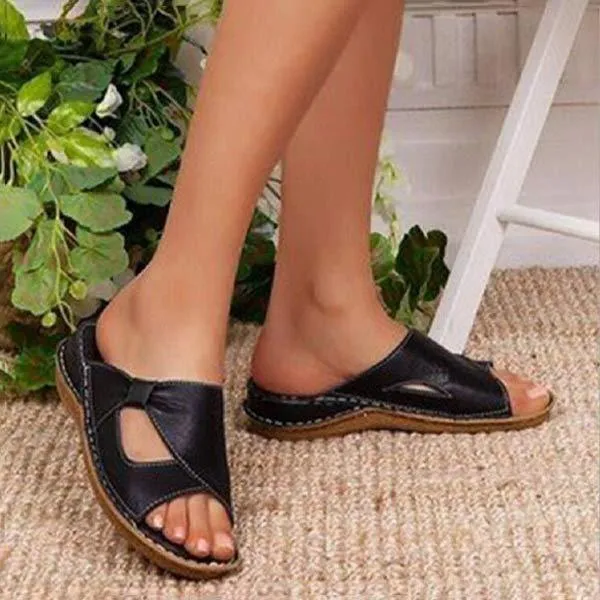 Women'S Open Toe Cutout Slippers 62957389C