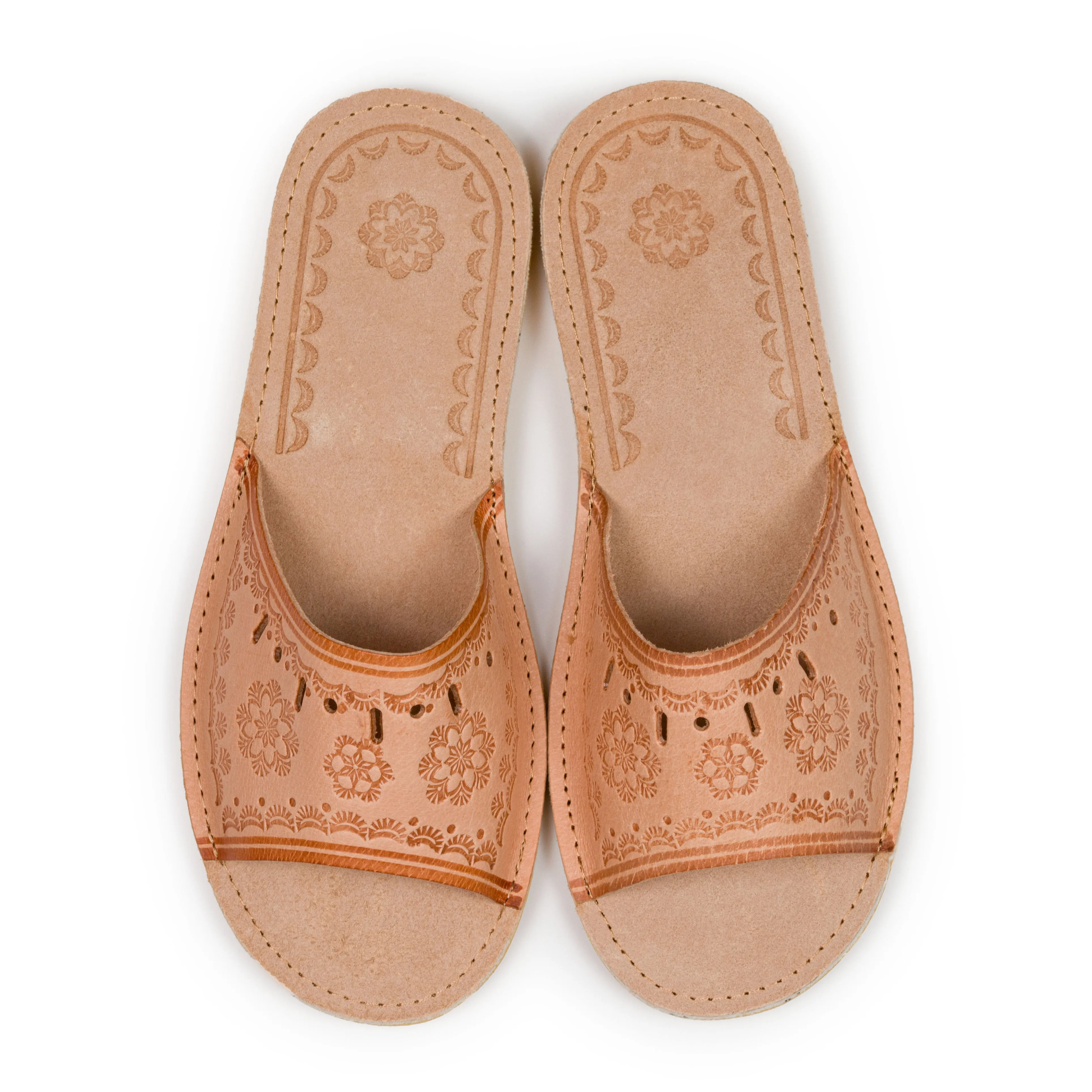 Women's Open Toe Slippers with Folk Pattern | K-1149A
