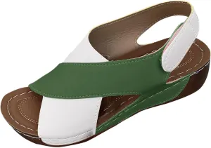 Womens Orthopedic Slide Sandals Stylish Slip on Open Toe Cute Platform Criss Cross Wide Band Flat Sandals for Summer
