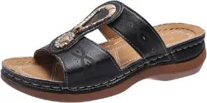 Womens Orthopedic Walking Sandals Orthotic Women Slide Slippers Orthopedic Straps Sandals for Women Orthopedic Womens Non Slip Casual Arch Support Flip Flops Mens Orthopedic Flip Flops Size 13