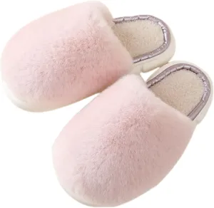 Women's Plush Cozy Indoor Slippers - Fuzzy Non-Slip and Fluffy for Ultimate Home Comfort