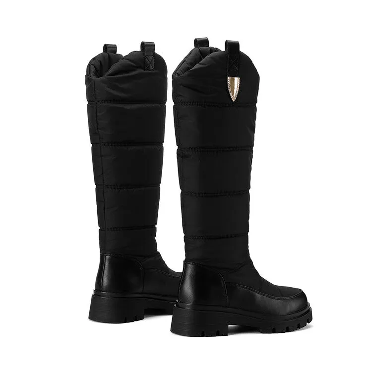 Women's Plush Flat Platform Knee High Snow Boots