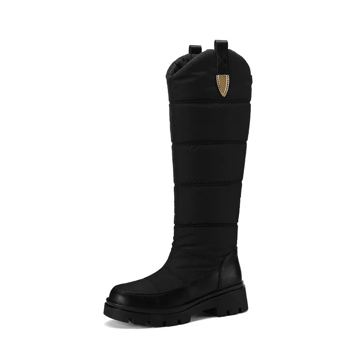 Women's Plush Flat Platform Knee High Snow Boots